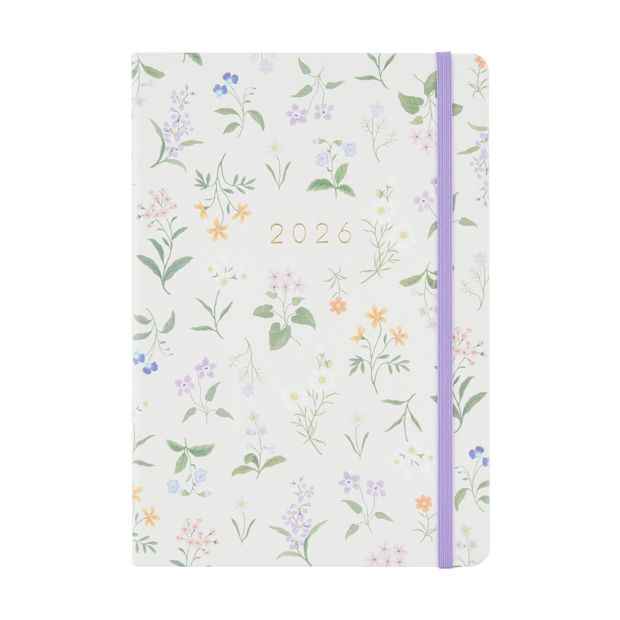2026 A5 Daily Diary, Flower - Anko