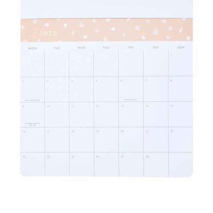 2026 Magnetic Shell Calendar, Blue - Anko