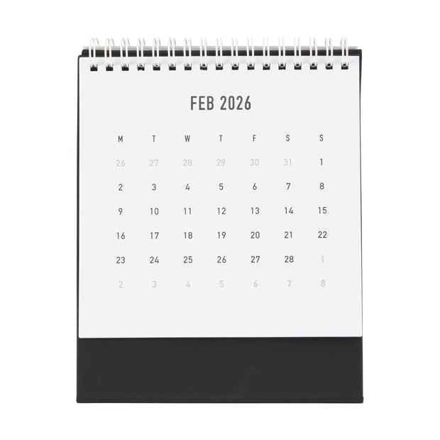 2026 Desk Black Calendar - Anko