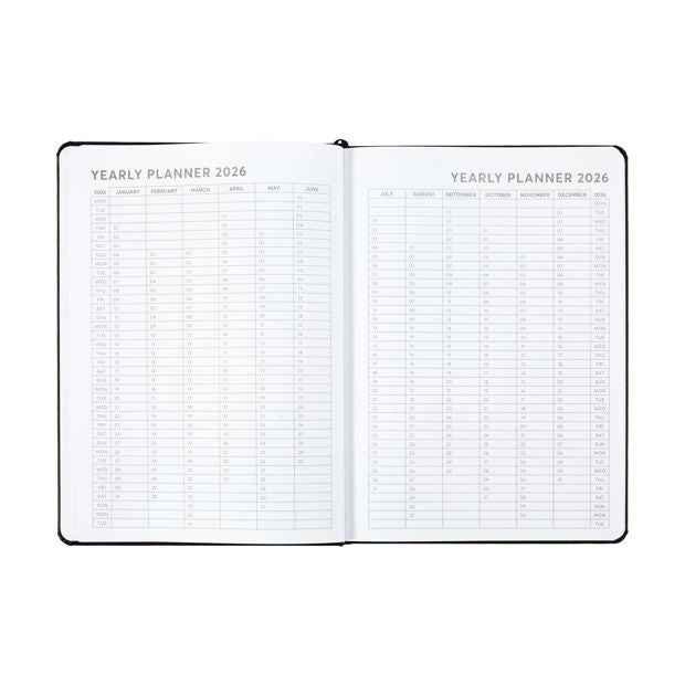 2026 Weekly Diary, Black - Anko