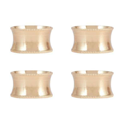 4 Pack Gold Look Napkin Rings - Anko