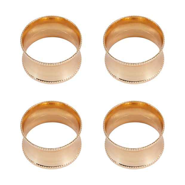 4 Pack Gold Look Napkin Rings - Anko