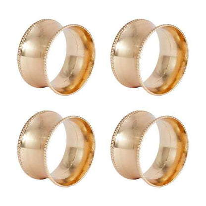 4 Pack Gold Look Napkin Rings - Anko