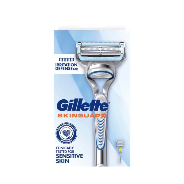 GILLETTE SKINGUARD RAZOR HANDLE +2 BLADE RF1 EACH