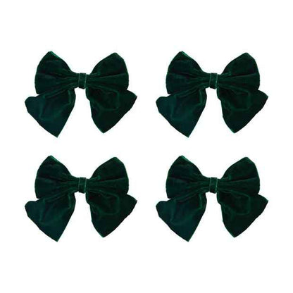 4 Pack Green Bow Napkin Rings - Anko