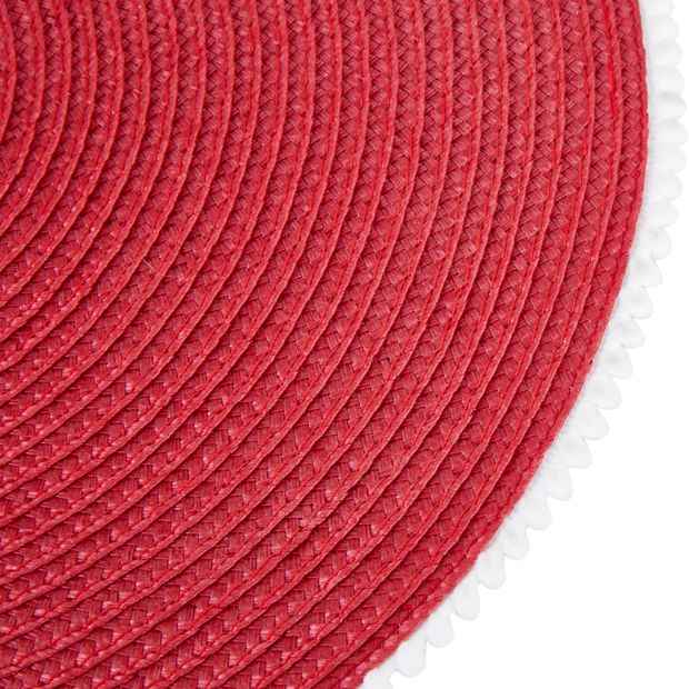 Round Red Pom Pom Placemat - Anko