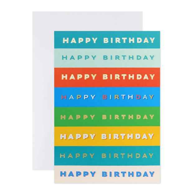 Connections from Hallmark Birthday Card - Stripes