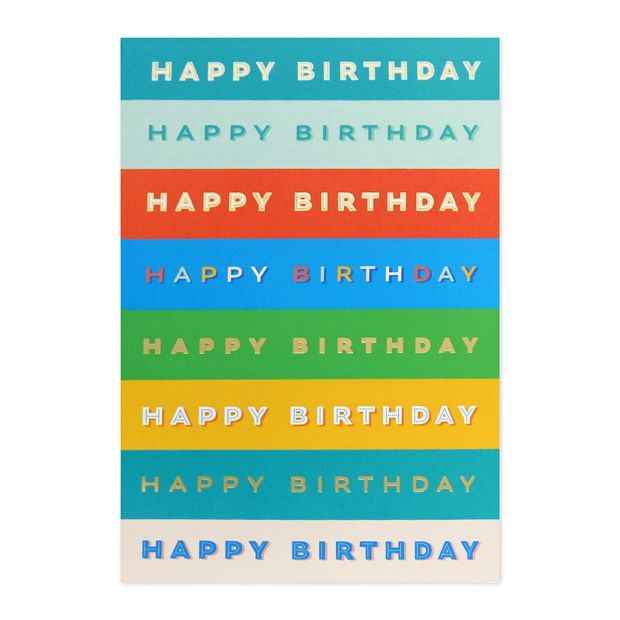Connections from Hallmark Birthday Card - Stripes