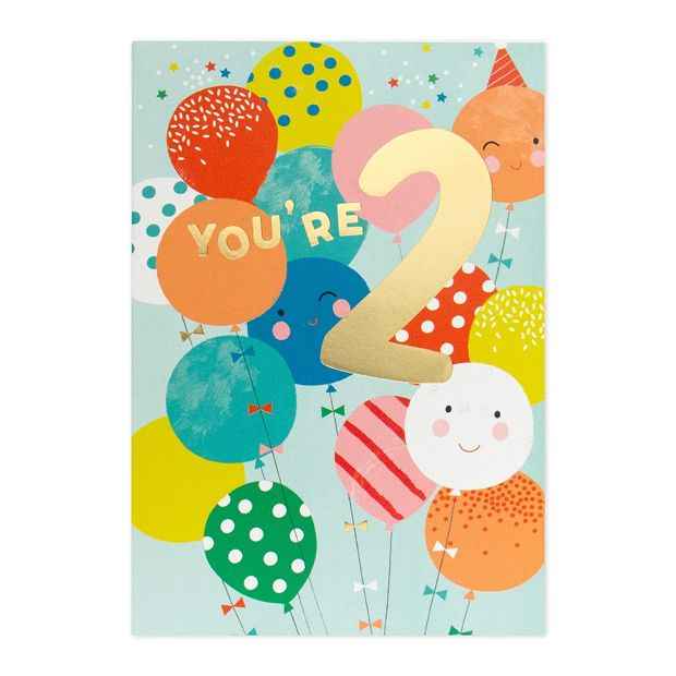 Connections from Hallmark 2nd Birthday Card - Balloons