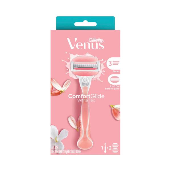 GILLETTE VENUS COMFORTGLIDE WHITE TEA WOMEN'S RAZOR +2 BLADE RF