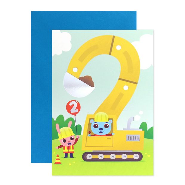 Connections from Hallmark 2nd Birthday Card - Digger