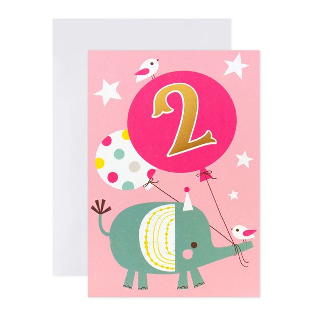 Connections from Hallmark 2nd Birthday Card - Elephant
