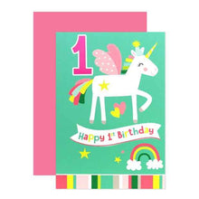 Connections from Hallmark 1st Birthday Card - Unicorn