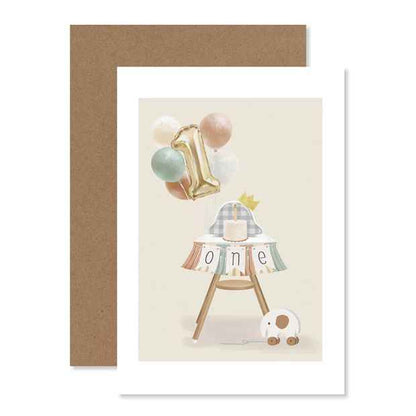 Connections from Hallmark 1st Birthday Card - High Chair