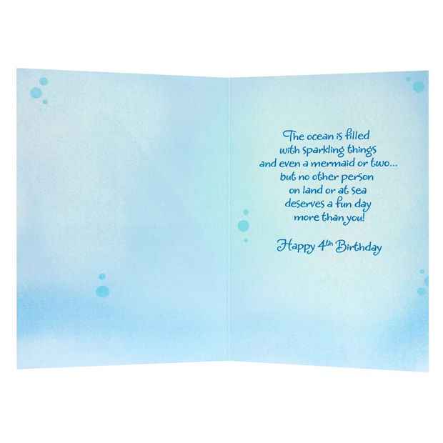 Connections from Hallmark 4th Birthday Card - Mermaids