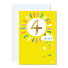 Connections from Hallmark 4th Birthday Card - Happy Days