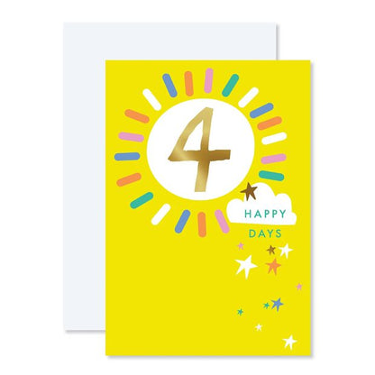 Connections from Hallmark 4th Birthday Card - Happy Days