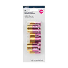 18 Pack High Powered AAA Alkaline Batteries - Anko