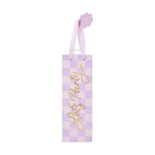 Lilac Check Bottle Bag - Anko