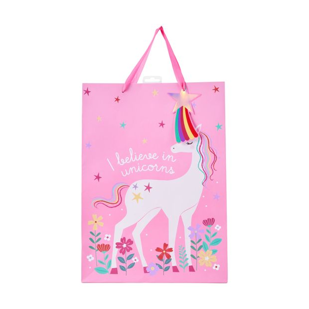 Unicorn Gift Bag, Extra Large - Anko