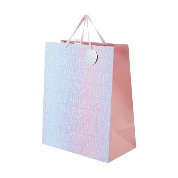 Jumbo Ombre Birthday Gift Bag with Tag