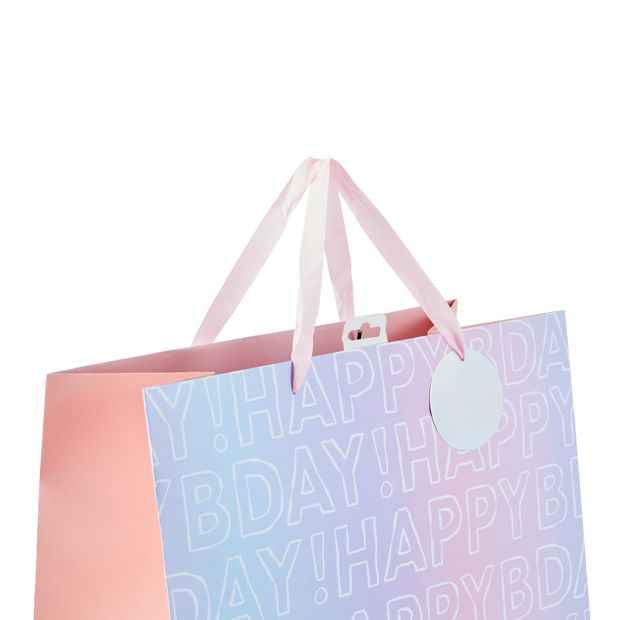 Jumbo Ombre Birthday Gift Bag with Tag