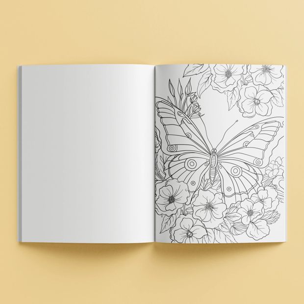 Mindwaves Calming Colouring: Butterfly Garden - Book