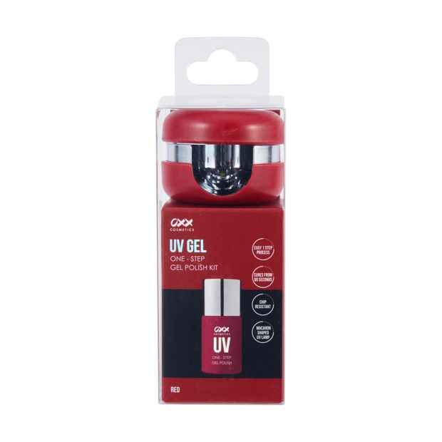 UV Gel One-Step Gel Polish Kit, Red - OXX Cosmetics
