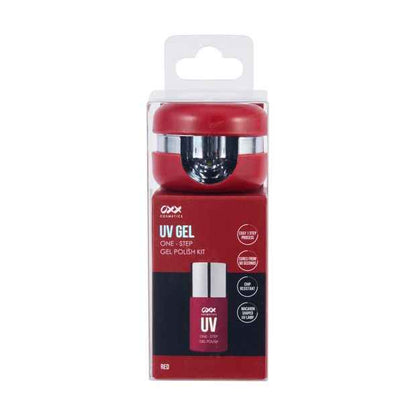 UV Gel One-Step Gel Polish Kit, Red - OXX Cosmetics