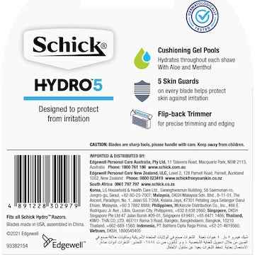 Schick Hydro 5 Razor Refill 4 pack