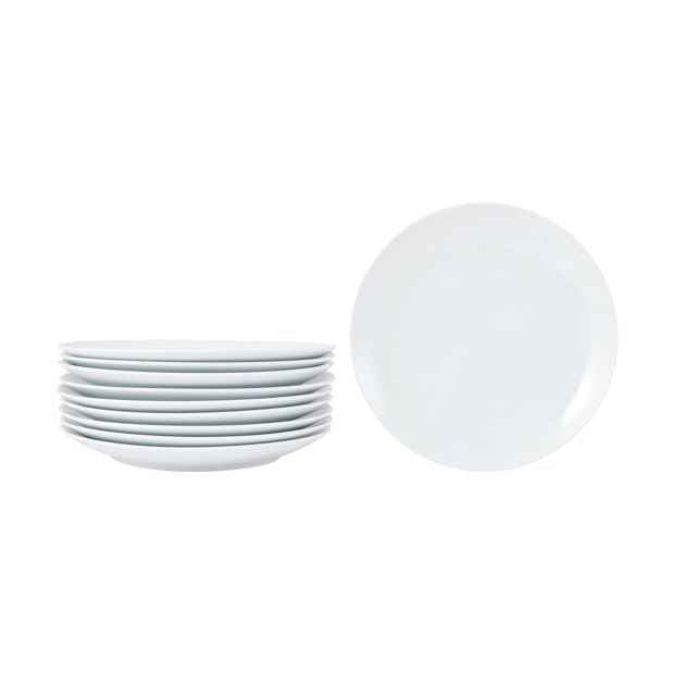 10 Piece White Dinner Plates - Anko