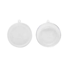 10 Pack Christmas Craft Fillable Baubles, Round - Anko