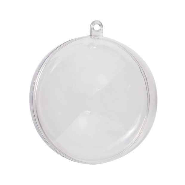 10 Pack Christmas Craft Fillable Baubles, Round - Anko