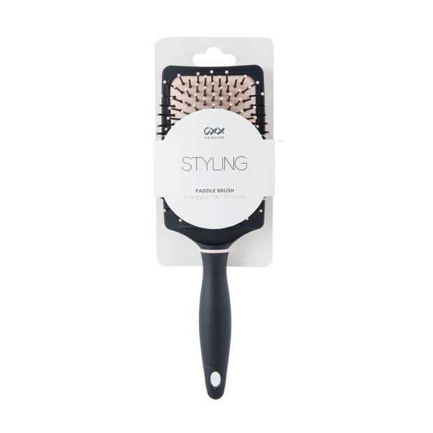 Styling Paddle Brush, Black and Pink - OXX Haircare