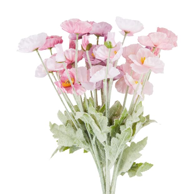 Artificial Pastel Poppies Bunch - Anko