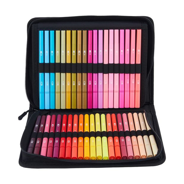 80 Pack Dual Tip Art Markers - Anko