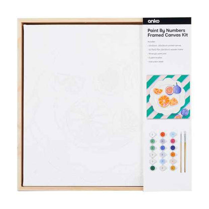 Paint By Numbers Framed Canvas Kit - Anko