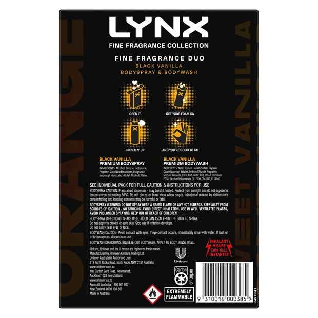 LYNX Fine Fragrance Duo Collection - Black Vanilla