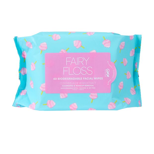 40 Pack Fairy Floss Biodegradable Facial Wipes, Aloe Vera - OXX Skincare