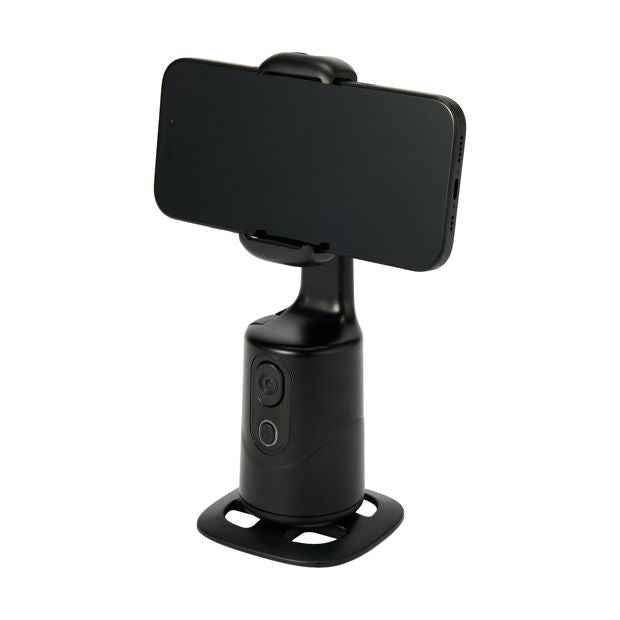 Auto Tracking Phone Mount - Black, 360° Rotation