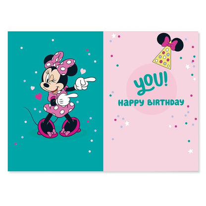 First Birthday Card - Minnie Mouse Theme