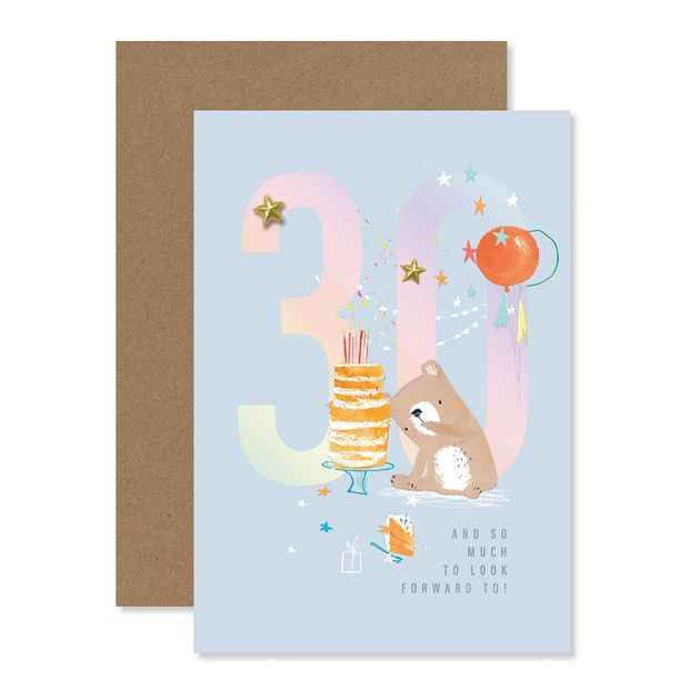 Connections from Hallmark 30th Birthday Card - Birthday Bear