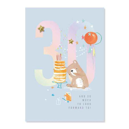 Connections from Hallmark 30th Birthday Card - Birthday Bear