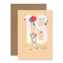 Connections from Hallmark 18th Birthday Card - Birthday Bear