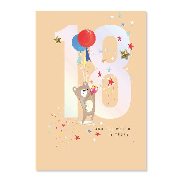 Connections from Hallmark 18th Birthday Card - Birthday Bear