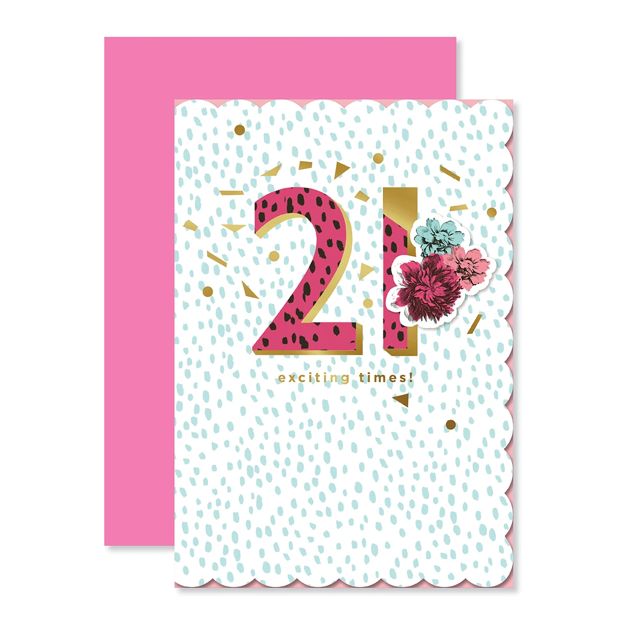 Connections from Hallmark 21st Birthday Card - Floral
