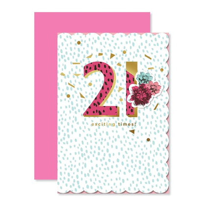 Connections from Hallmark 21st Birthday Card - Floral