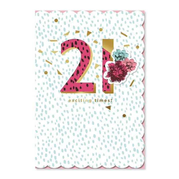 Connections from Hallmark 21st Birthday Card - Floral