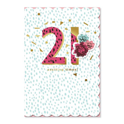 Connections from Hallmark 21st Birthday Card - Floral