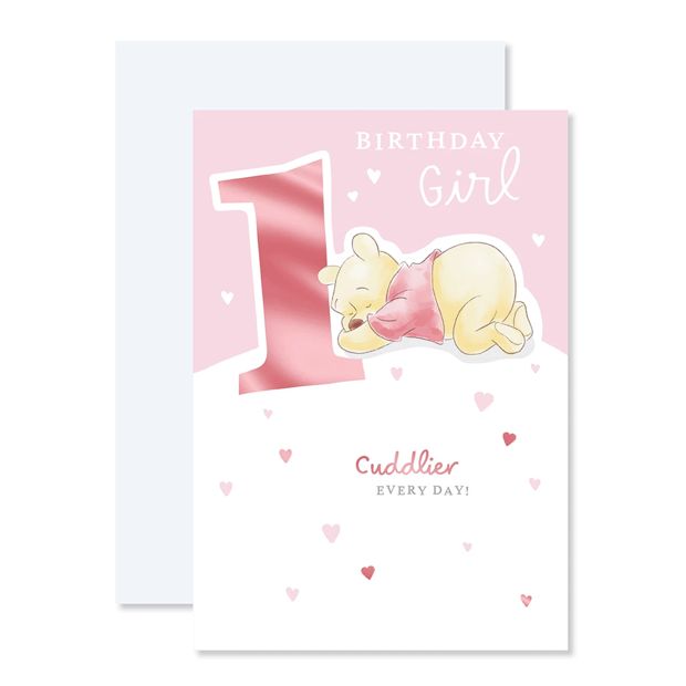 Connections from Hallmark 1st Birthday Card - Winnie the Pooh